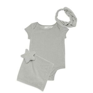 Barefoot Dreams Gray Baby Hair Accessory Set